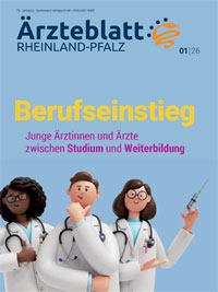 Titelbild der Ausgabe Jan 2026 des Ärzteblattes Rheinland-Pfalz
